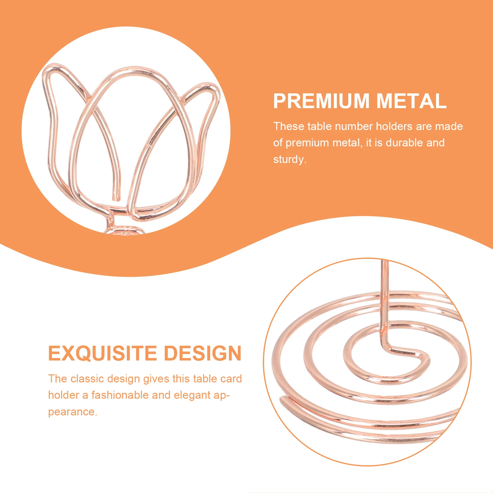 

10pcs Metal Holders Compact Classic Wedding Decorations Wedding Decorations Party Birthday Office Table Sign Stand