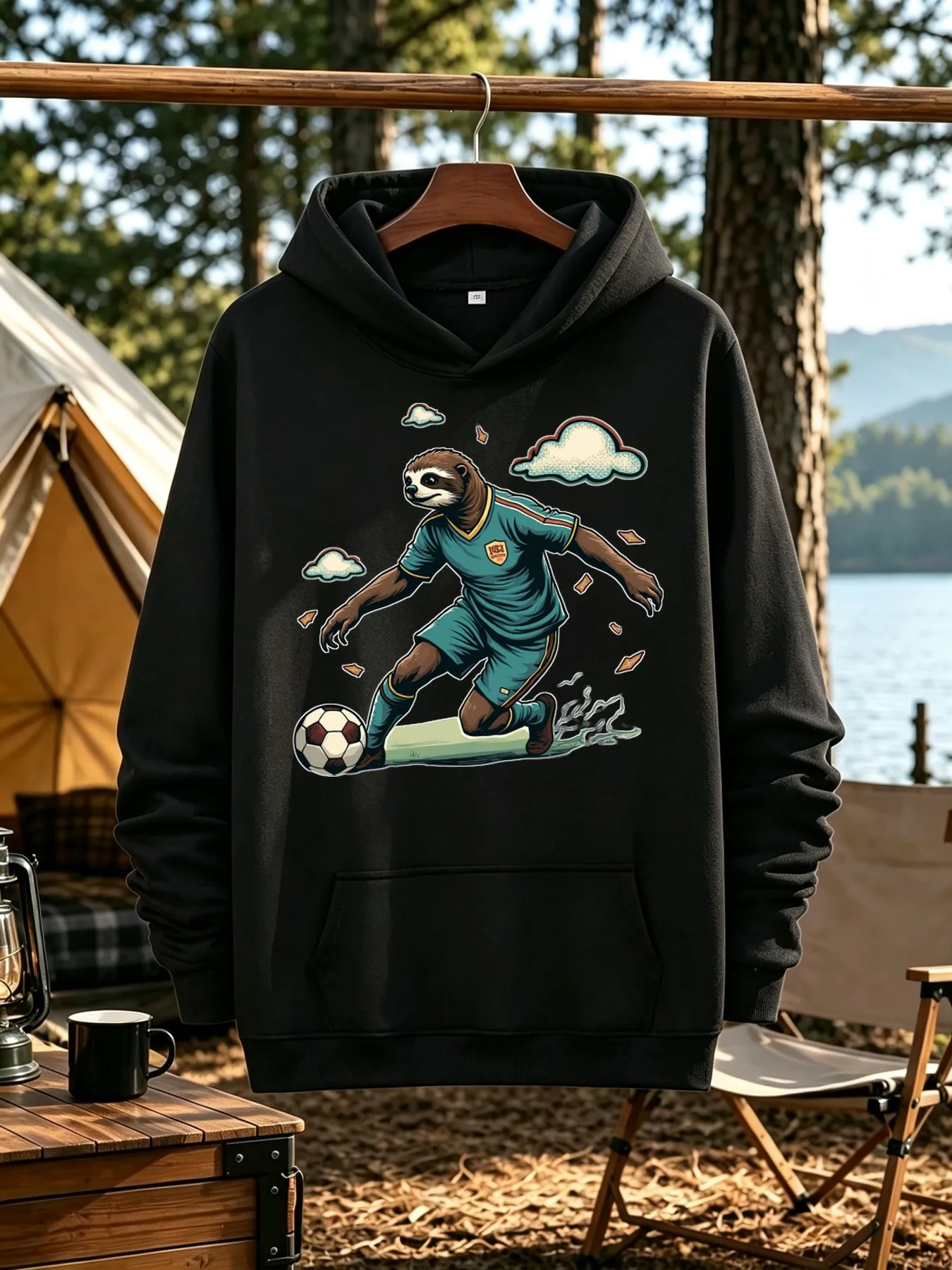 Men's Sweater, Casual Football Game Pattern Jumper, Street Style, Regular Version Tops, Daily Wear, Weekend Parties, Autumn and Winter