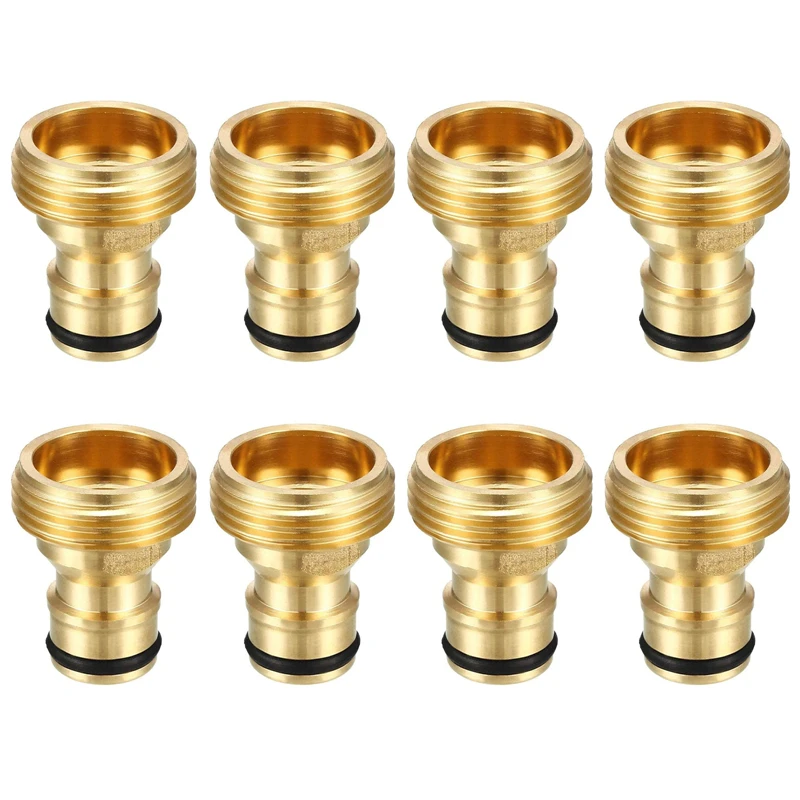 3/4 Inch Male Thread Brass Quick Connector,Garden Hose Tap Connectors for Home Garden Hose Parts Connector and Garden Spray Guns