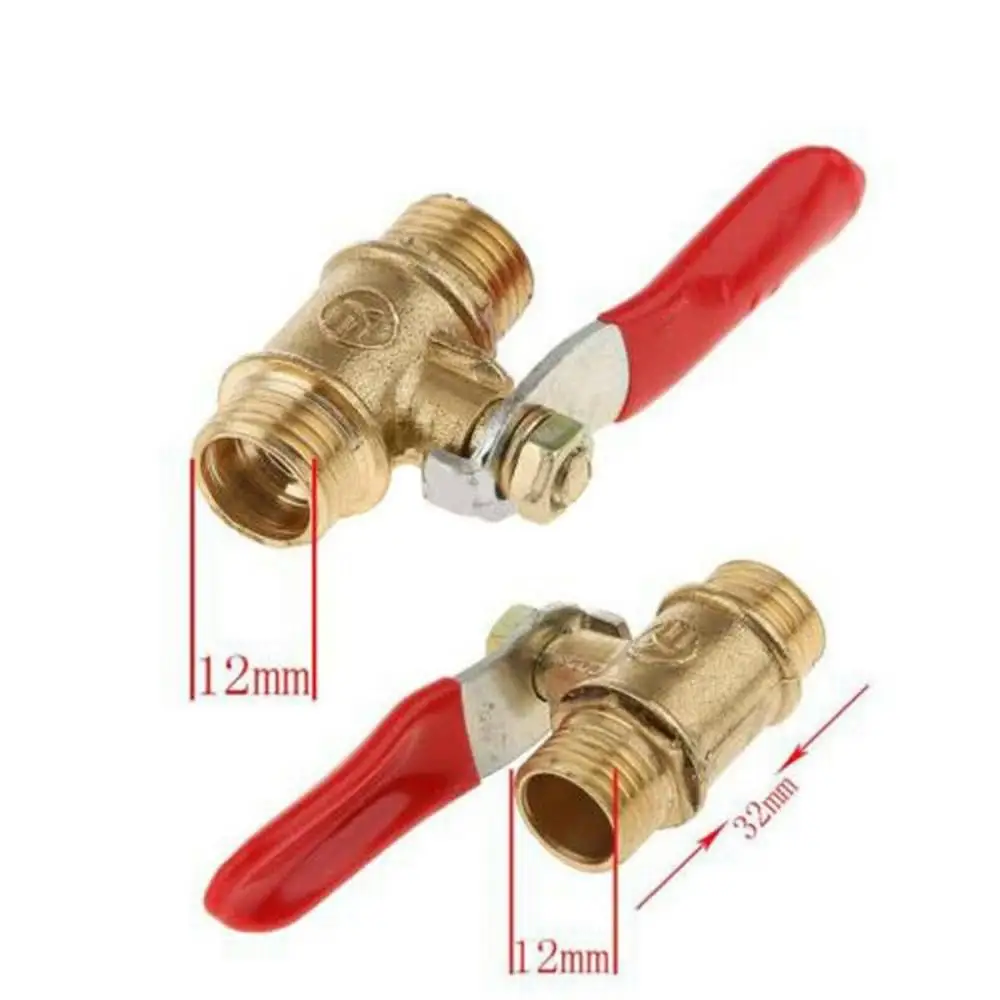 G1/4 النحاس كامل ميناء موصل الخرطوم تجهيزات أنابيب التبديل الكرة صمام الأنابيب ذكر إلى ذكر الموضوع #5