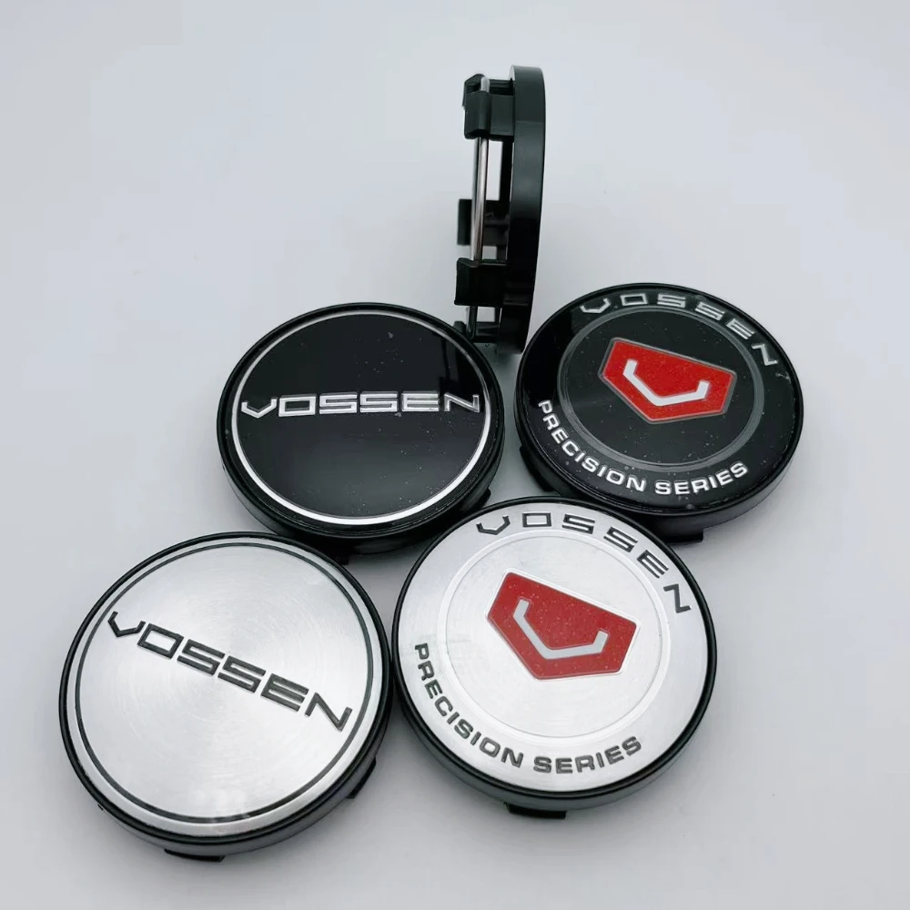 

4pcs 60MM ( 56MM I.D ) Vossen Logo Emblem Car Wheel Center Caps Auto Rim Centre Cover Wheel Hubcaps Car Accessories Black/Silver