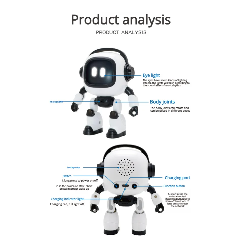 Gugxiom Robot AI, Compagnon De Robot Smart Talking, Voix Se