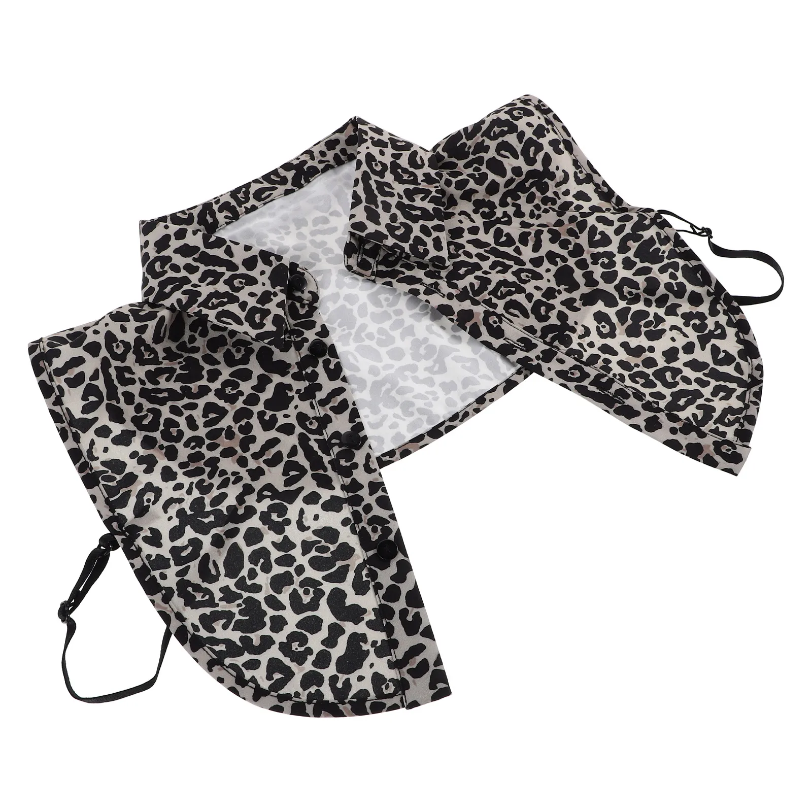 

Versatile Leopard Print Chiffon False Collar Lightweight Detachable Women Fashion Blouse Decorative Collar Multi-Functional