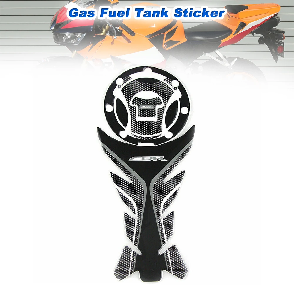 Motorcycle Stickers 3D Carbon Fiber Fuel Tank Cap Decorative Stickers For Honda CBR