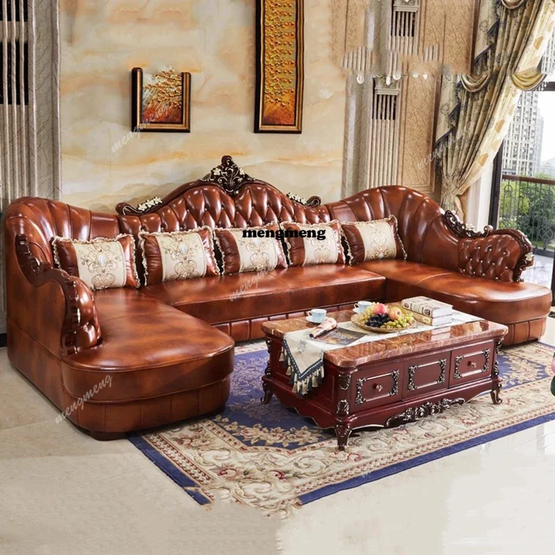 Nordic Luxury Sofas Genuine Leather Small Apartment Living Room Elegant Sofas Straight Armchairs Divano Letto Home Furniture