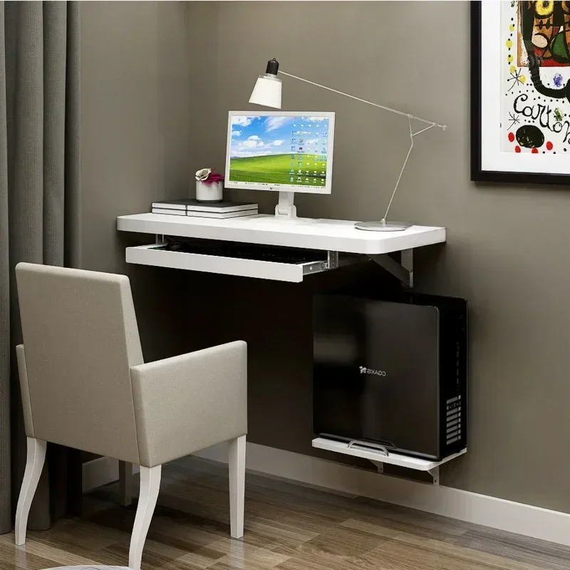 Compact Small Family Wall Hanging Computer Desk  Simple Modern Space Saving Desk Ideal for Bedroom Corner Study Even Wall