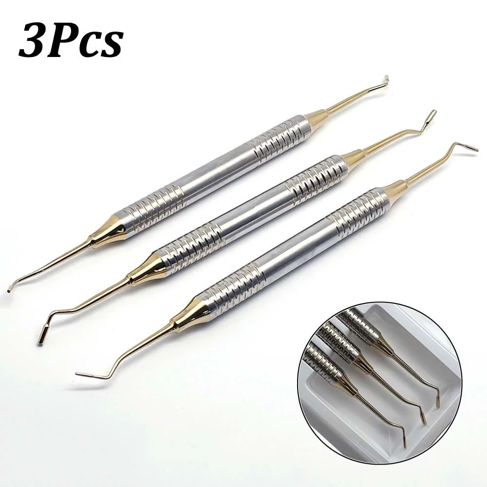 3pcs/set Dental Amalgam Filling Plugger Espátula Composta Dentária Ferramentas Profissionais Dentárias