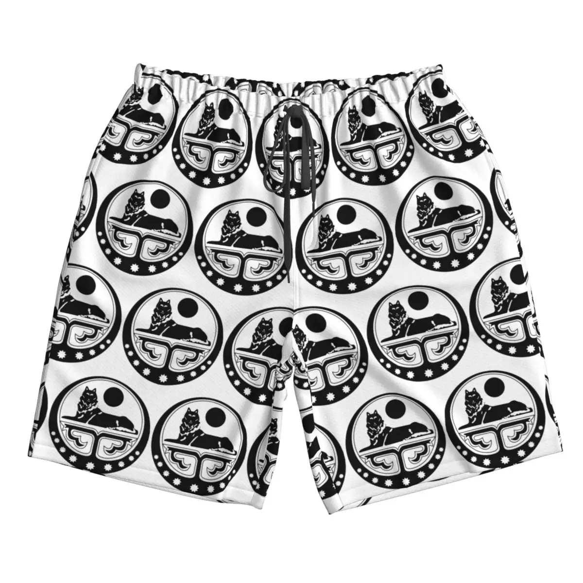 Chechen Wolf Coat Of Arms Ichkeria Chechnya Trunks Beach Board Shorts Casual Quick Dry Swim Summer Men Pants