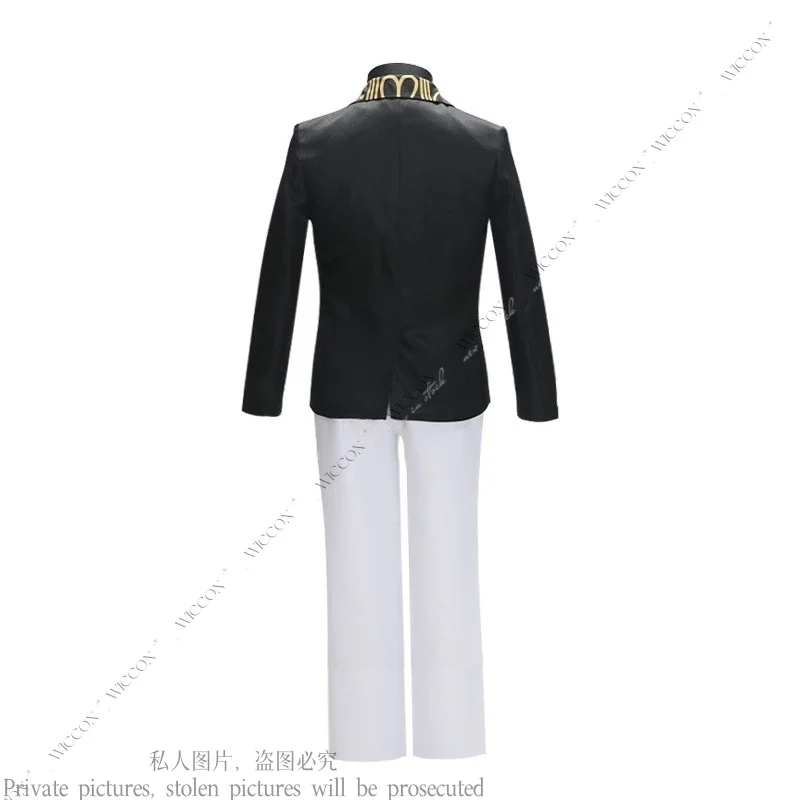 أزياء كوسبلاي كيبوتسوجي موزان التأثيرية شعر مستعار أنيمي قبعة بدلة الهالوين للرجال والنساء شيطان الملك حفلة الهالوين لعب الأدوار السوداء