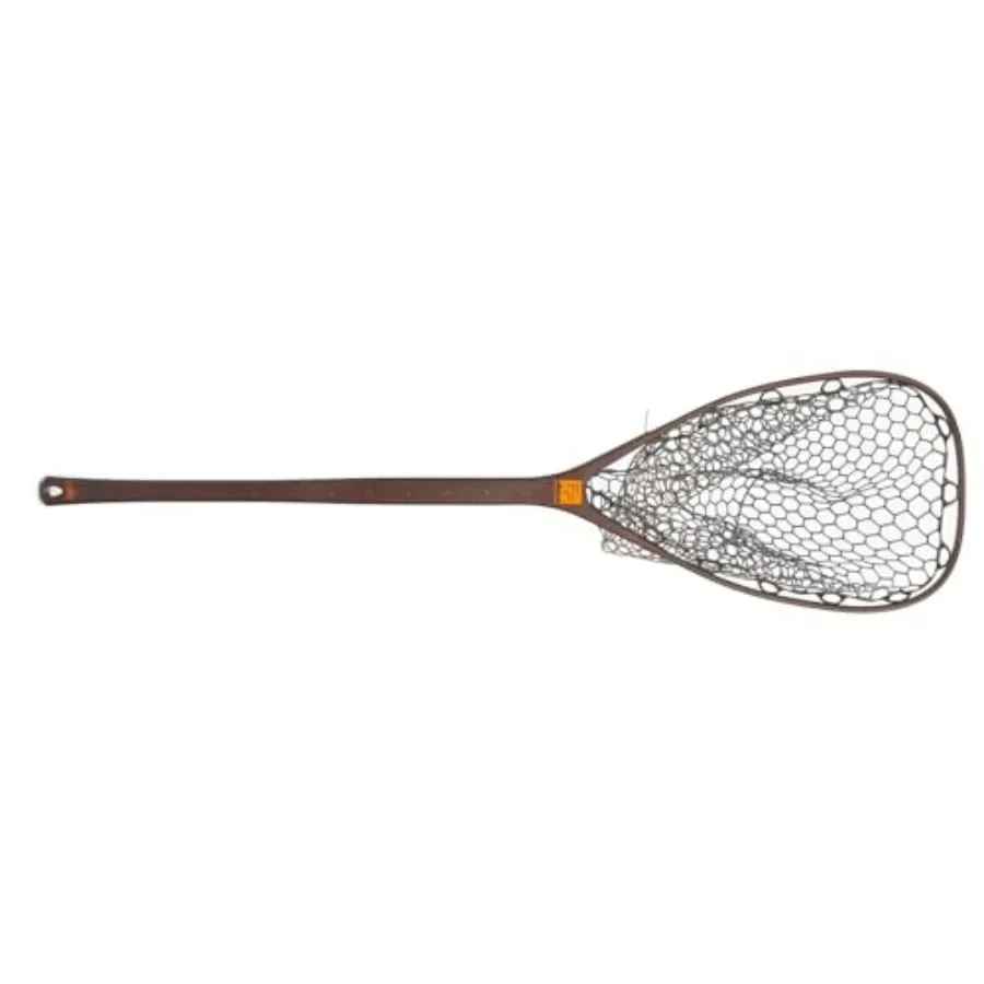 Fly fishing net for river use, durable River Armor material, gray color, lightweight and collapsible design
