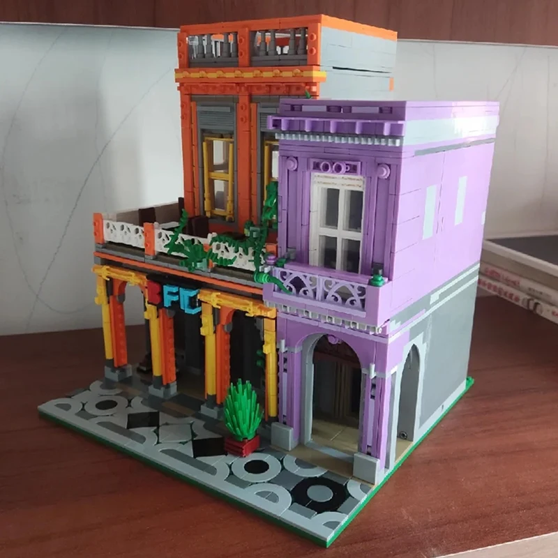 Lezi 6022 La Habana Bistro estilo Habana restaurante cubano Frijoles arquitectura modelo DIY Mini bloques juguete de construcción sin caja