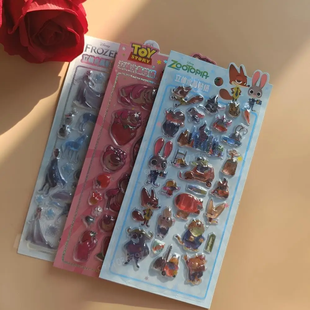 سلسلة ديزني Zootopia ملصقات ثلاثية الأبعاد ألعاب كلاسيكية دفتر موضة لتقوم بها بنفسك جراب هاتف ملصقات ألعاب قرطاسية ملصقات هدايا