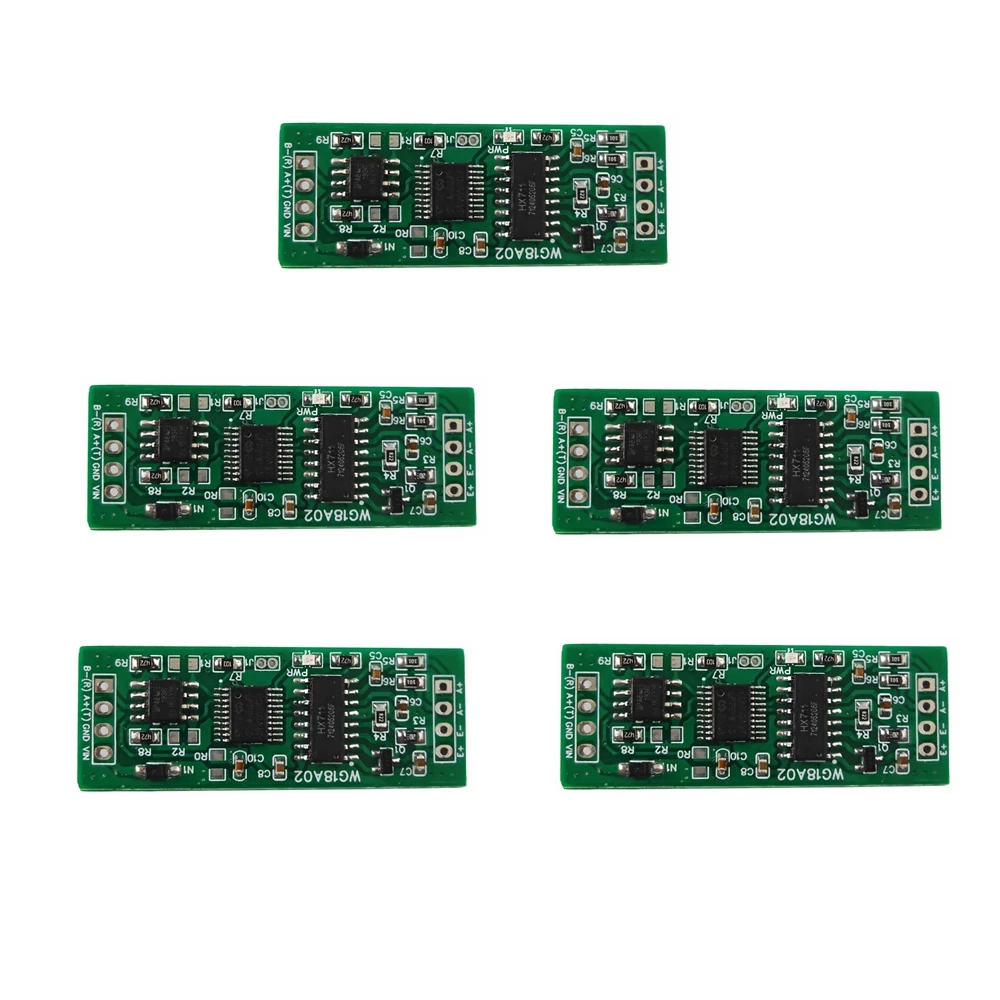 5PCS DC 5V 12V RS485 UART Modbus RTU HX711 Pressure Weight Sensor Electronic Scale Module for PLC Configuration Software