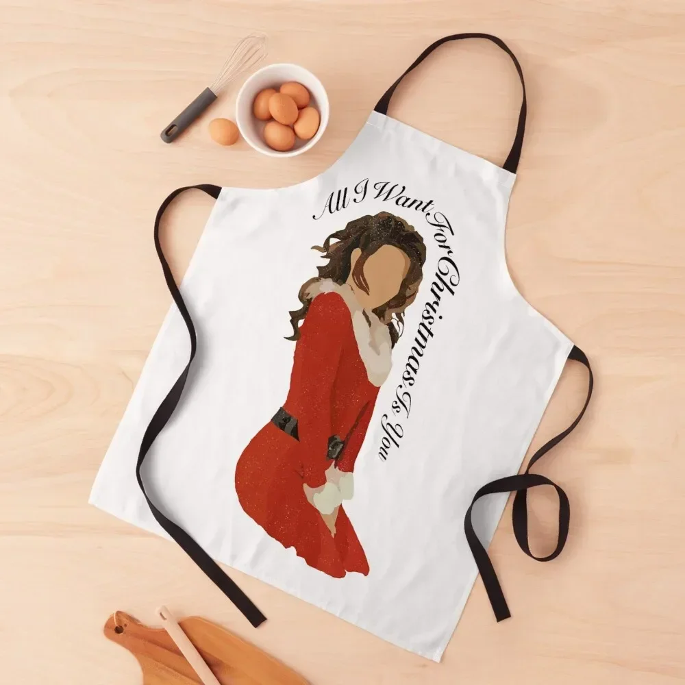 

Mariah Christmas Apron Barista Chef Uniform Woman Kitchen Man Restaurant Apron