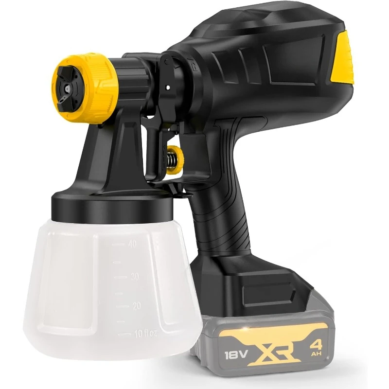 Brushless Cordless Paint Sprayer for Dewalt 20V Battery, Viscosity 150 Din/s, for Furniture, Walls (Battery Not Included)