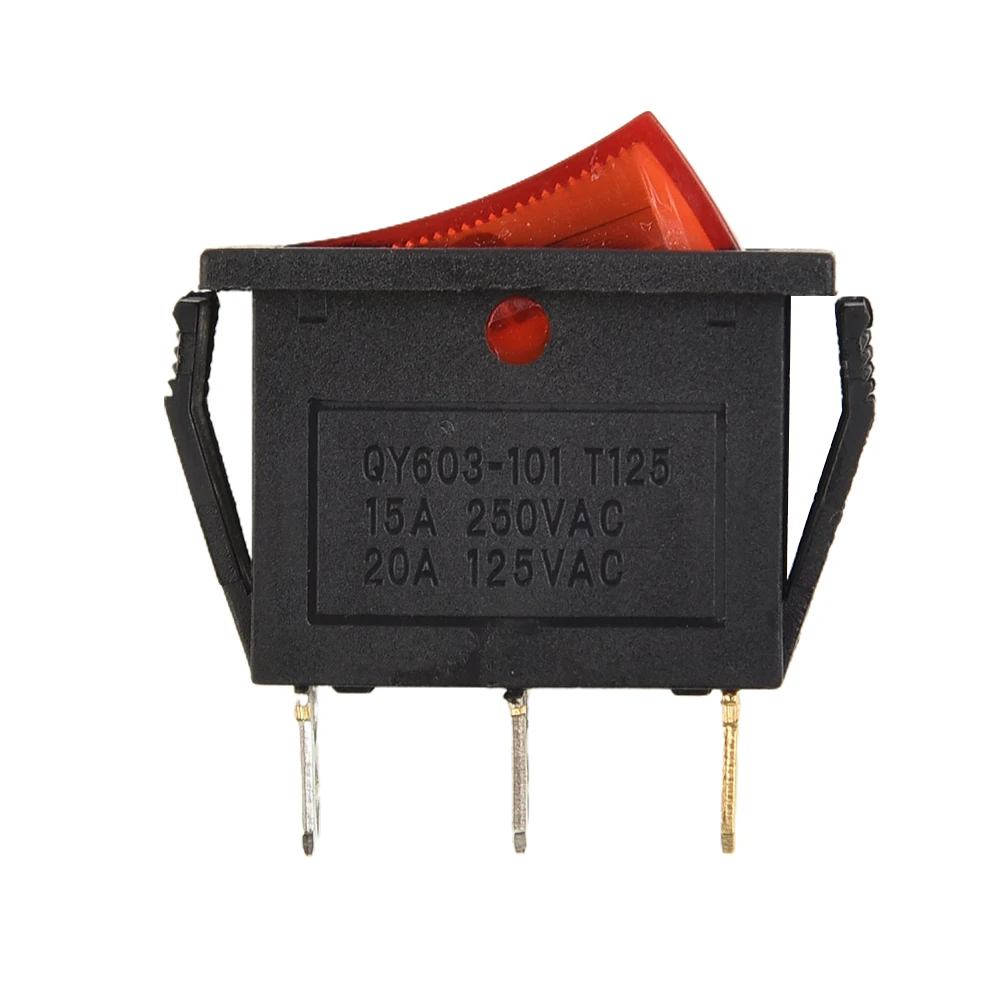 ON OFF ON Rocker Switch 15A 250V 20A 125V SPST Snap Tipo 3 Pinos com Terminais Push In Adequado para Controles de Aparelhos