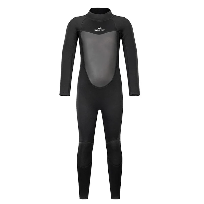 SBART New 2mm Neoprene Wetsuit for Boy Girl Full Black Full Body One Piece Swimsuits for Diving Surfing Sailing Snorkeling