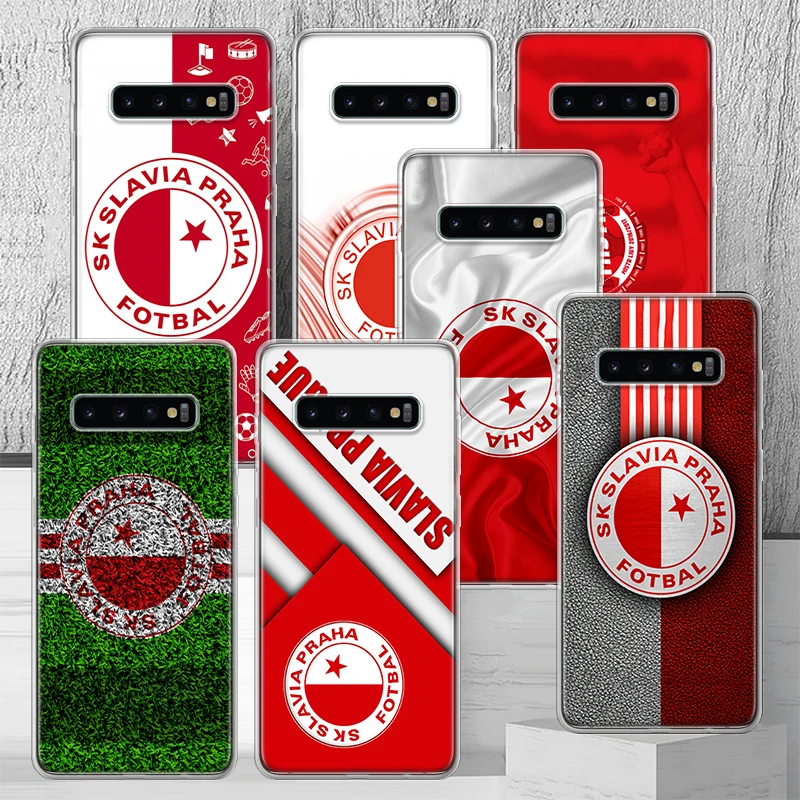 Sk Slavia Praha Czech Republic Phone Case Coque For Samsung Galaxy M12 M21 M31 M30S M32 M51 M52 Note 20 Ultra 10 Pro 9 8 J4 Plus