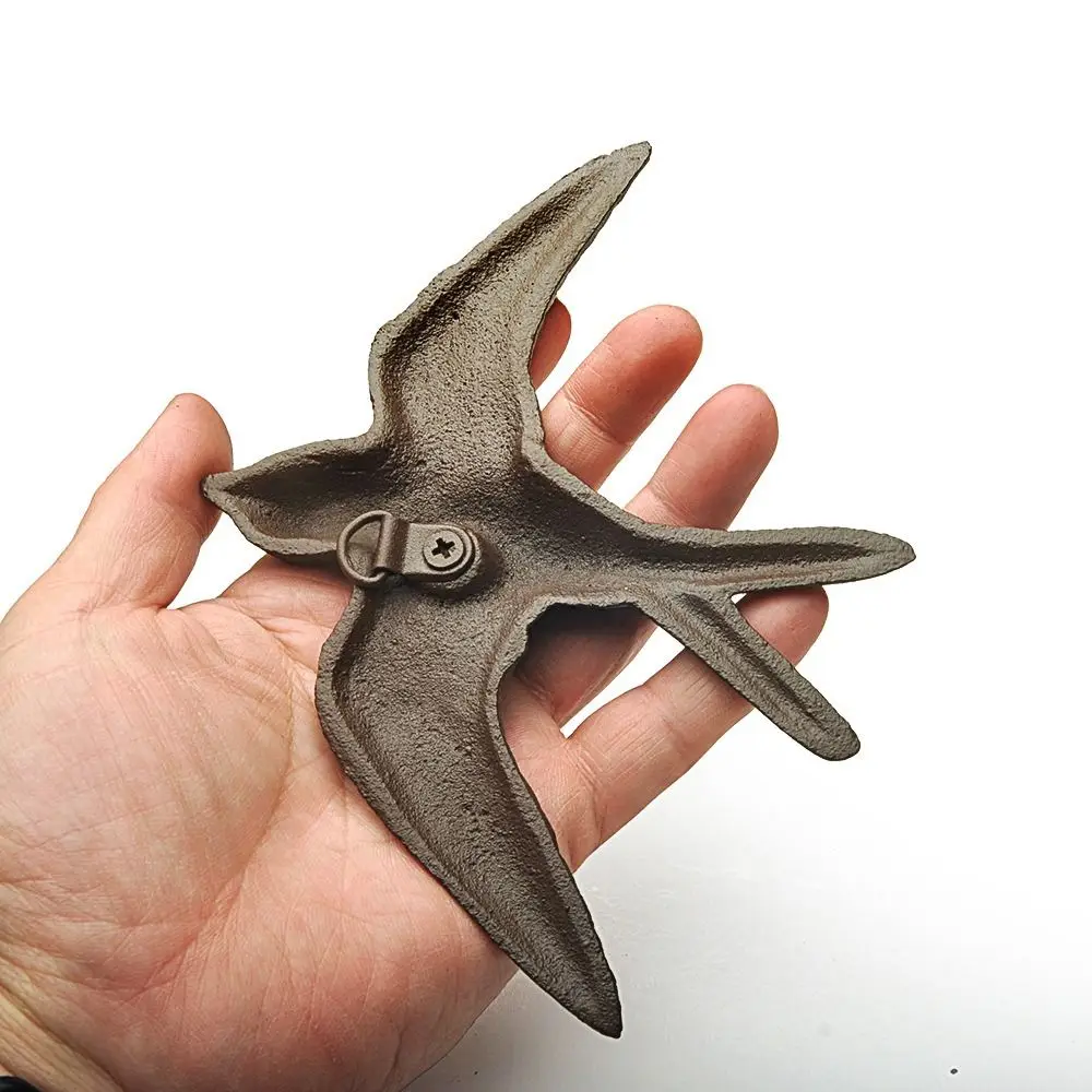 Retro Cast Iron Swallow Cast Iron Ornament Black DIY Decor Cast Iron Swallow Swallow Handicrafts Garden Courtyard