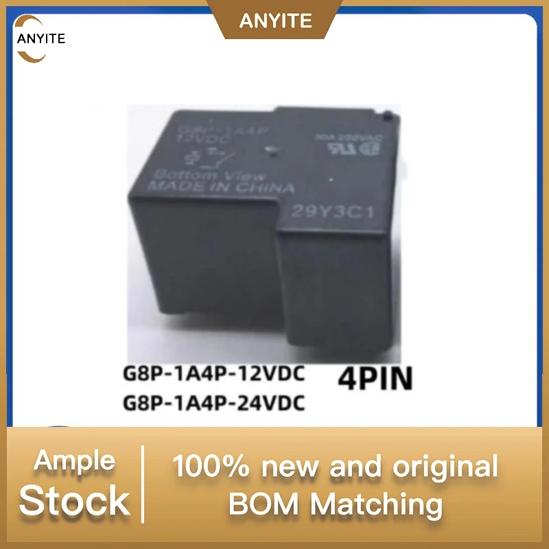 

NEW 5Pcs/LoT G8P-1A4P G8P-1A4P-12VDC G8P-1A4P-24VDC G8P 1A4P 30A T90 SLA NT90 4PIN