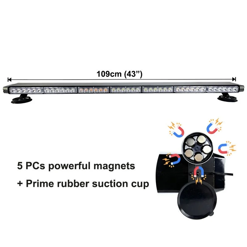 New Design Magnet Mount Four Sides Emergency Recovery Roof Mount Led Strobe Light bar Truck Car Flash Led Strobe Lightbar