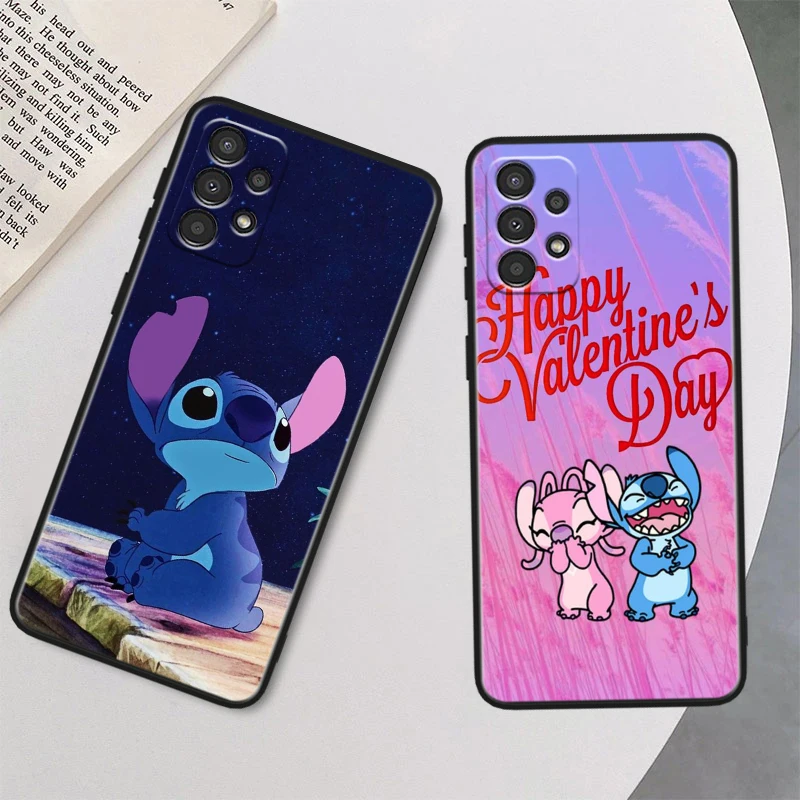 Disney Stitch Cool For Samsung Galaxy A91 A81 A71 A51 A42 A31 A21S A12 A11 A04 S E A02S A01 Core Black Phone Case