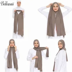 BOHOWAII Islam Jersey Hijabs Scarf Instant Khimar High Strecth Shawl Cagoule Hijab Femme Musulman Abayat Turbans for Women