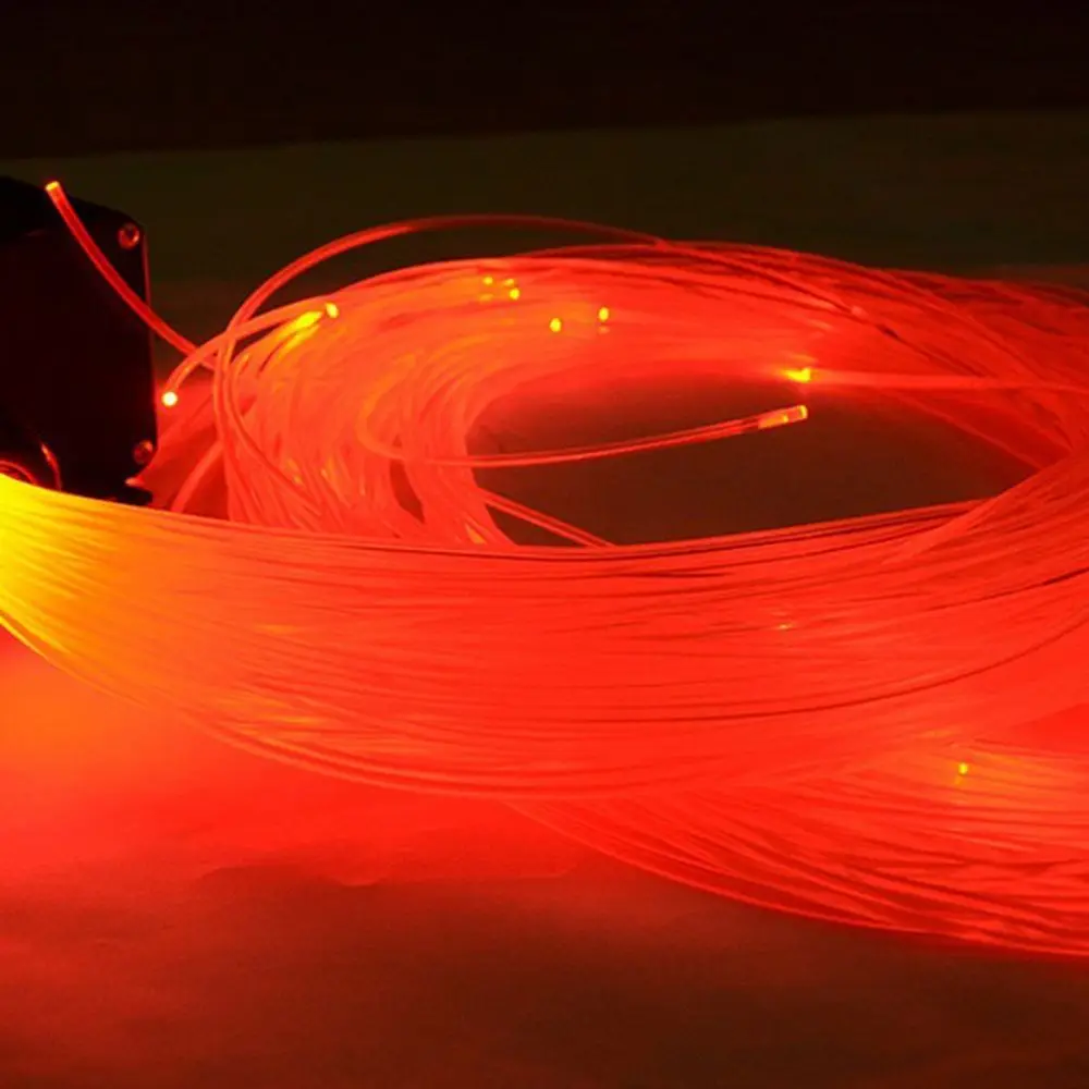 50mx0.75mm/1.0mm PMMA Plastic Fiber Optic Cable End Glow Led Light Clear DIY