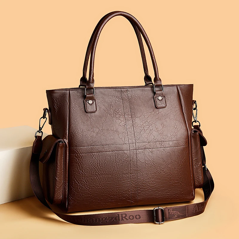 

Genuine Kangaroo Brand Soft Pu Leather Hand Bag Small Handbags Women Shoulder Bags for Mother Luxury Designer Tote Commuting Bag