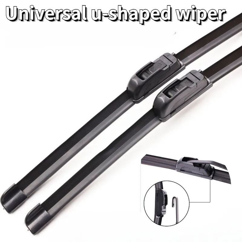 1pcs Car Windshield Wiper blades Hook Universal Soft Rubber Frameless Bracketless Car Wipers 350/375/400/425/450/475mm