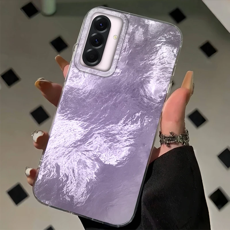 Gradient Glacier Texture Girls Case For Samsung Galaxy A56 A16 A26 A36 A06 A55 A35 A25 A15 A12 A32 A54 S24 S25 S22 S23 FE Cover