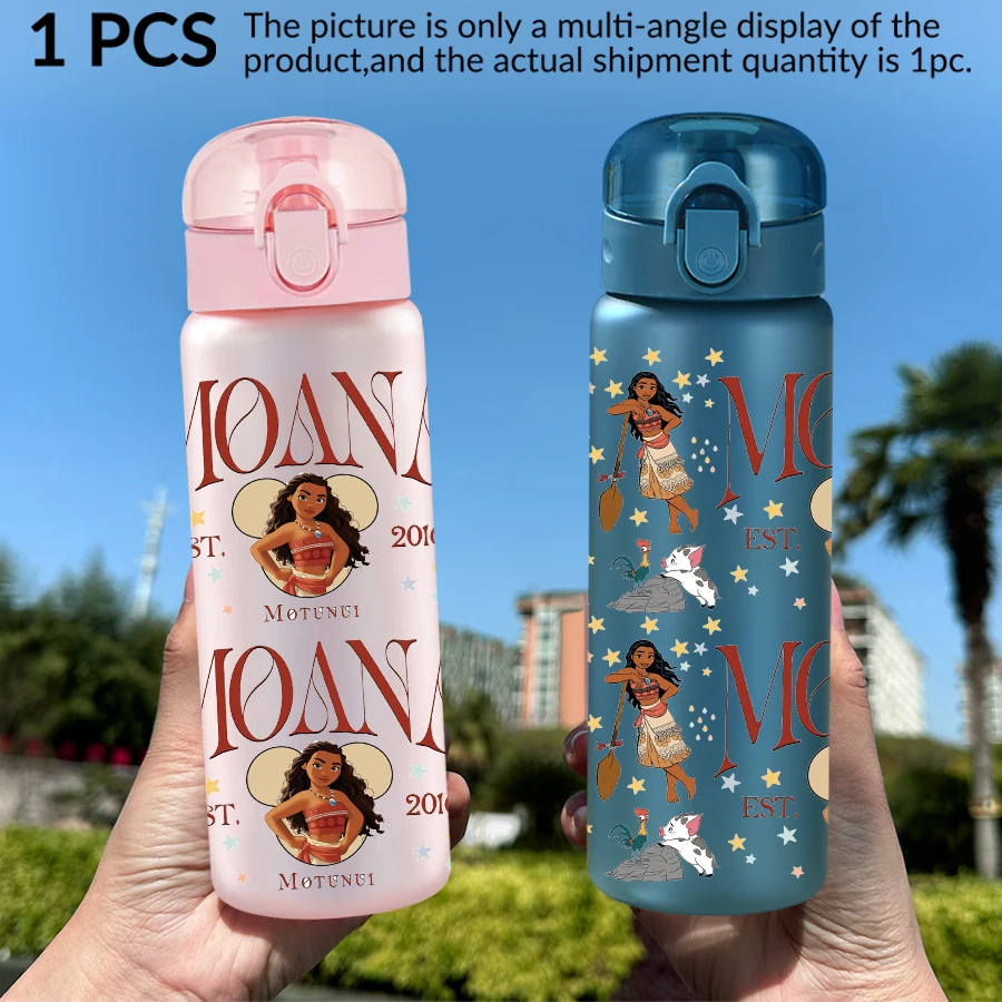 Botella de agua de plástico con diseño de espíritu blanco de Moana de Disney, 26oz, taza de agua para deportes al aire libre, regalo de cumpleaños/regreso a casa, 1 ud.
