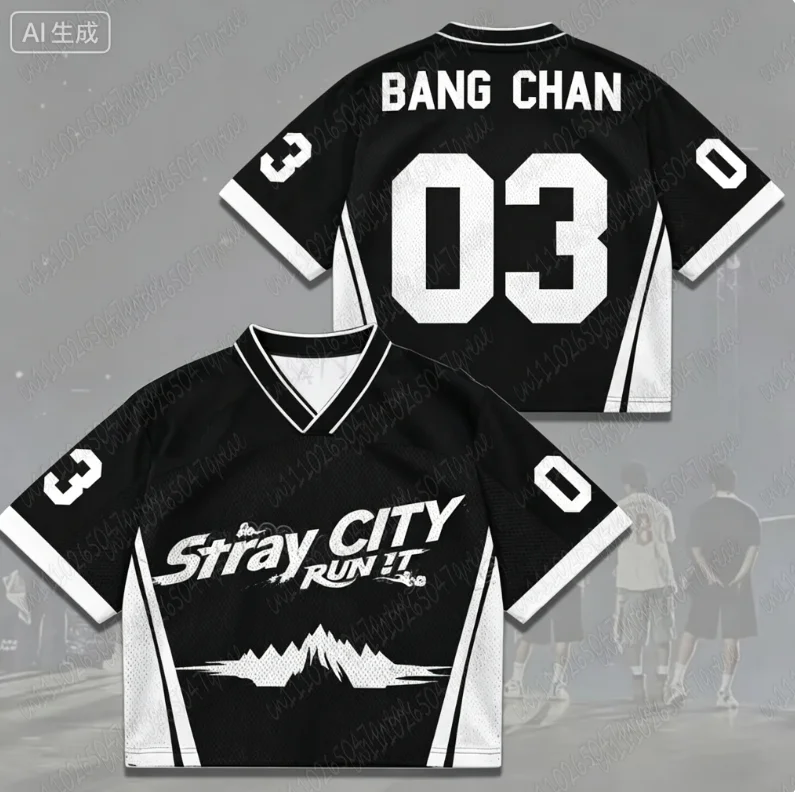 2026 New Stray  Lee Know Fan Side Support Shirt Korean Wave Male Group Hip Hop Rap Singer Concert T-shirt Family Matching