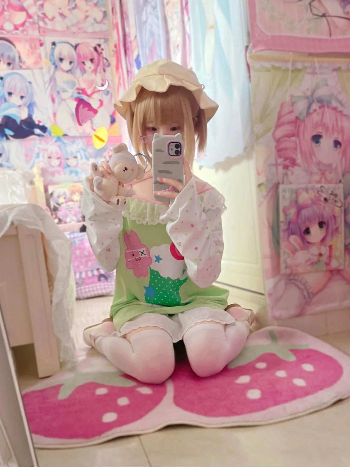 Oversized Women Loose Shirts 2024 Spring Casual Long Sleeve Cute Subadorable Y2k T Shirt Japanese Kawaii Sweet Harajuku Tops