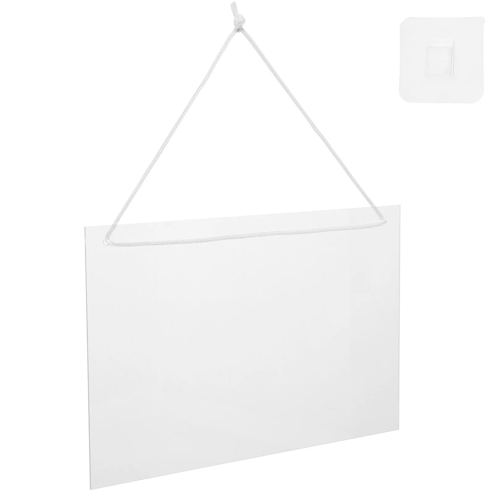1Set Acrylic Desktop Memo Board Premium Transparent Writing Surface Multi-Function Note Board for Office Home Hotel Workspace