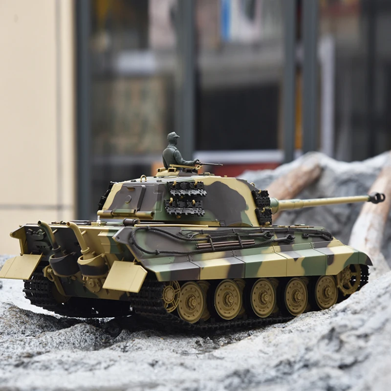 Henglong 1/16 3888A Tiger King Henschel 7.0 Remote Control Tank 2.4G Crawler Remote Control Vehicle Off-Road Model RC Tank Toy