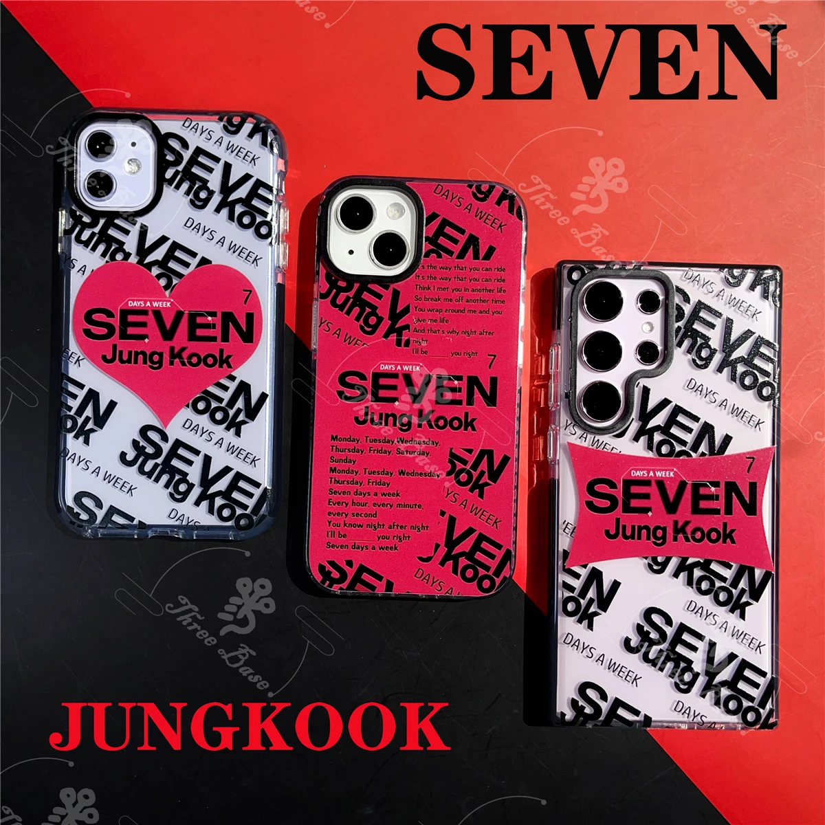 Phone case KPOP JUNGKOOK SEVEN For iphone15 PRO 15PLUS 6 7 8 SE2 8Plus XS XR XSMAX 12Pro 11Promax 13Pro 13Mini 14 Plus 14Promax