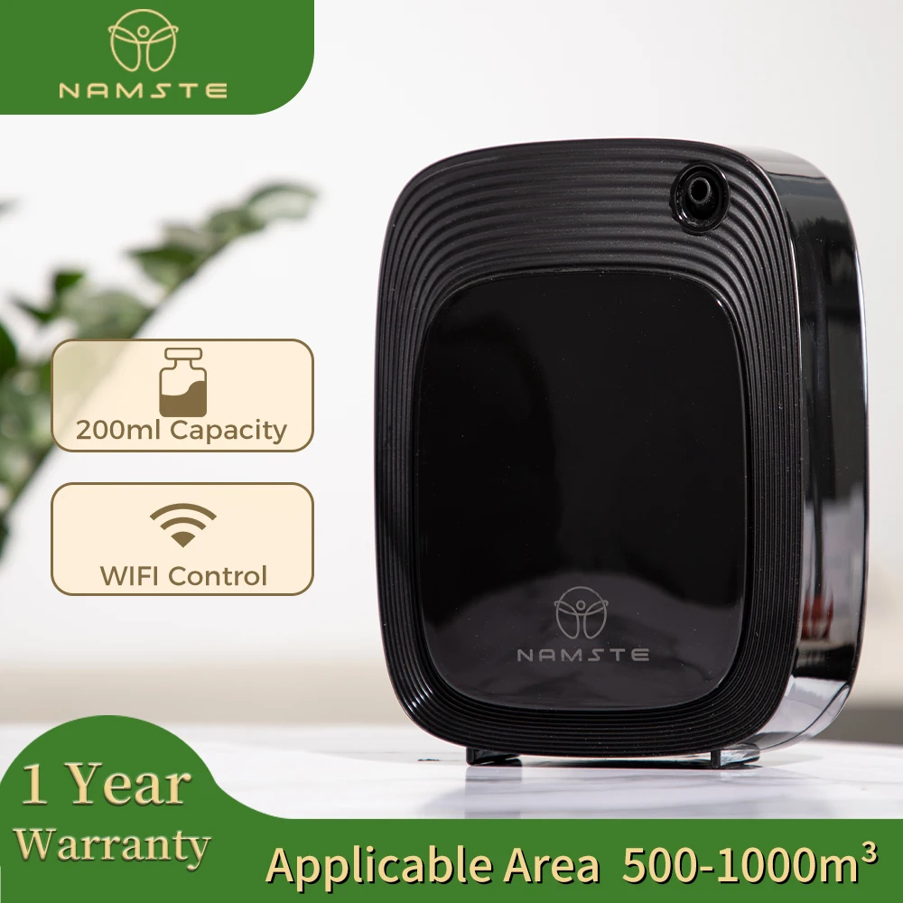 

NAMSTE 1000м³ Wi-Fi Умный Аромадиффузор с Автоматическим Распылением Ароматов и Таймером, Освежитель Воздуха для Помещений, Ароматизатор с Эфирными Маслами
