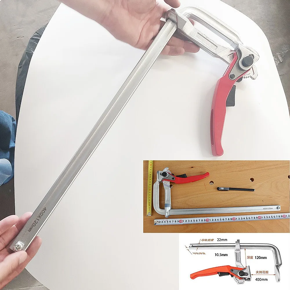400x120mm Heavy Duty F-Clamp with Ratchet Arm for Welding, Woodworking, Cutting
