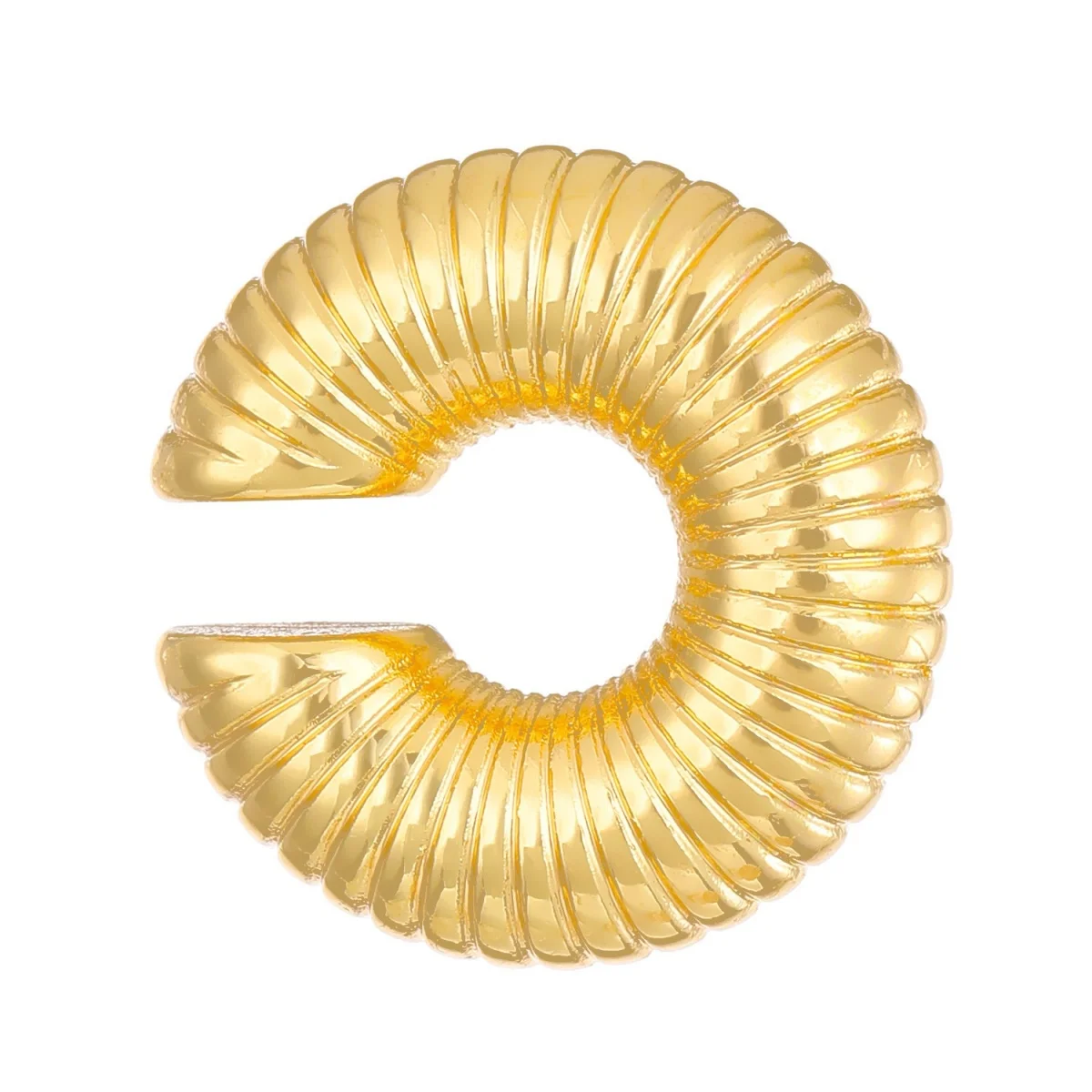 4 Stück/Set Street-Style, klobige, gehämmerte, verdrehte C-förmige Ohrklemmen, Ohrringe für Damen und Herren, ohne Ohrlöcher, glatte Ohrclips, Punk-Schmuck – Detail 18