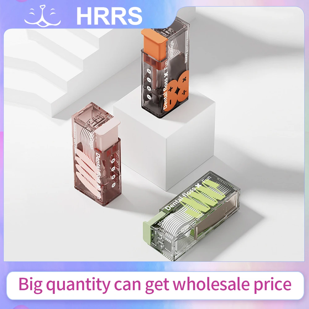 يتضمن صندوق واحد من موزع الخيط المحمول 10 قطع من منظم خيط تنظيف الأسنان الأوتوماتيكي القابل للصدف #4