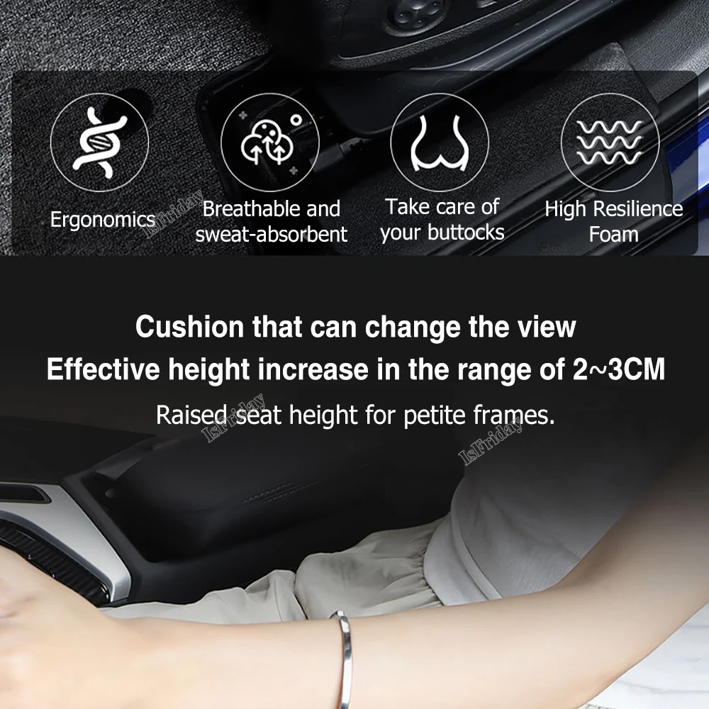 Breathable Car Seat Cushion Luxury Leather Commercial Vehicle Non-slip Support Pad Universal High Rebound Sponge Seat Cover