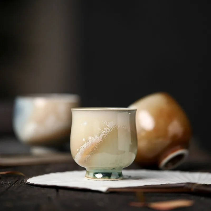

Aurora Lang Kiln Change Master Cup Jingdezhen Handmade Tea Cup Personal Ceramic Tea Set Chinese Gongfu Tea Ceremony Drinking