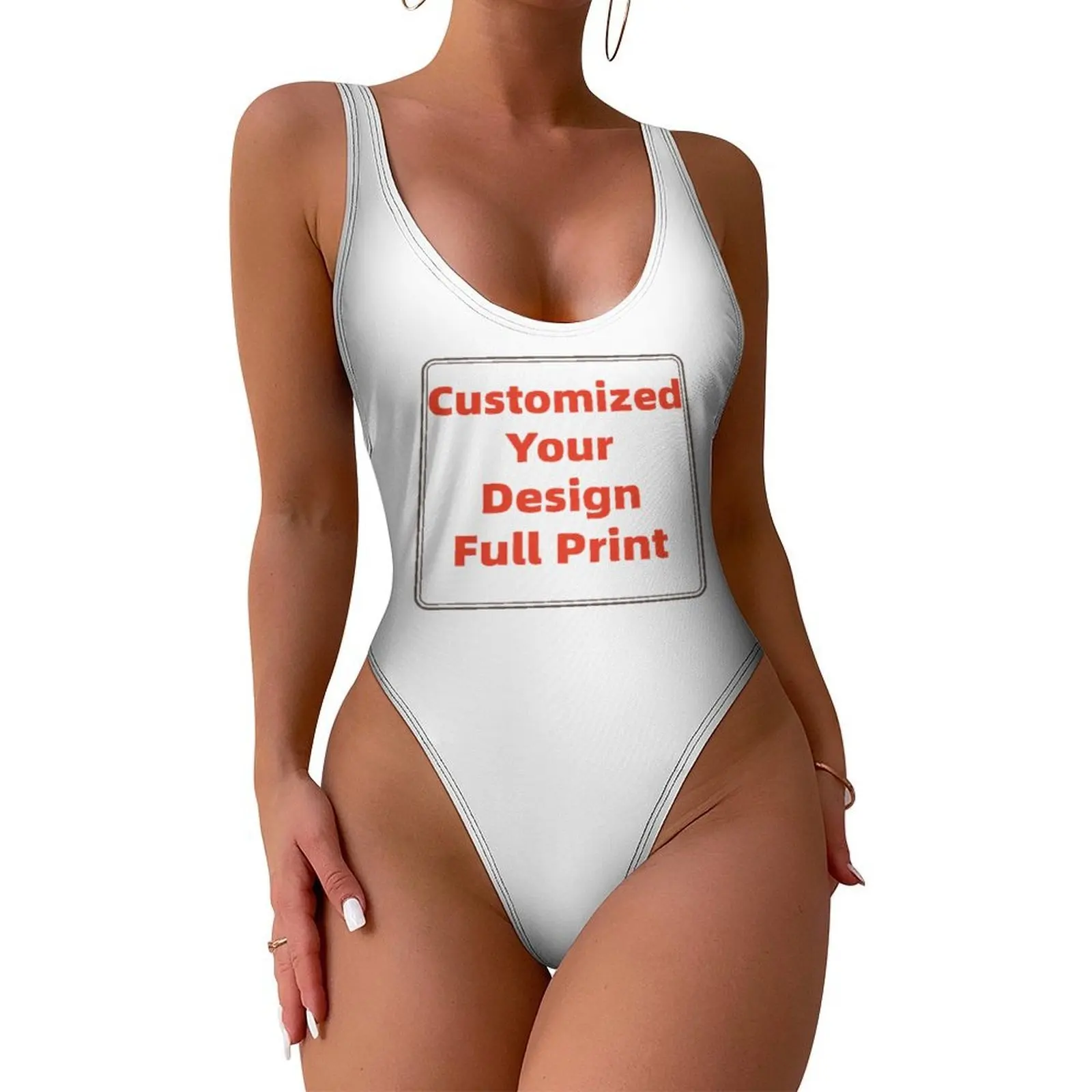 Personalized Bathing Suits Custom Text One-Piece Suit Letter Print Swimsuit Wedding Gift Monokini
