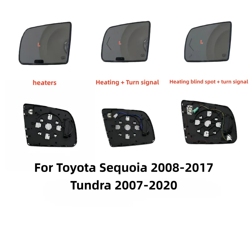 

For Toyota Sequoia 2008-2017 Tundra 2007-2020 auto Heated blind spot rear-view mirror lens OEM879030C030