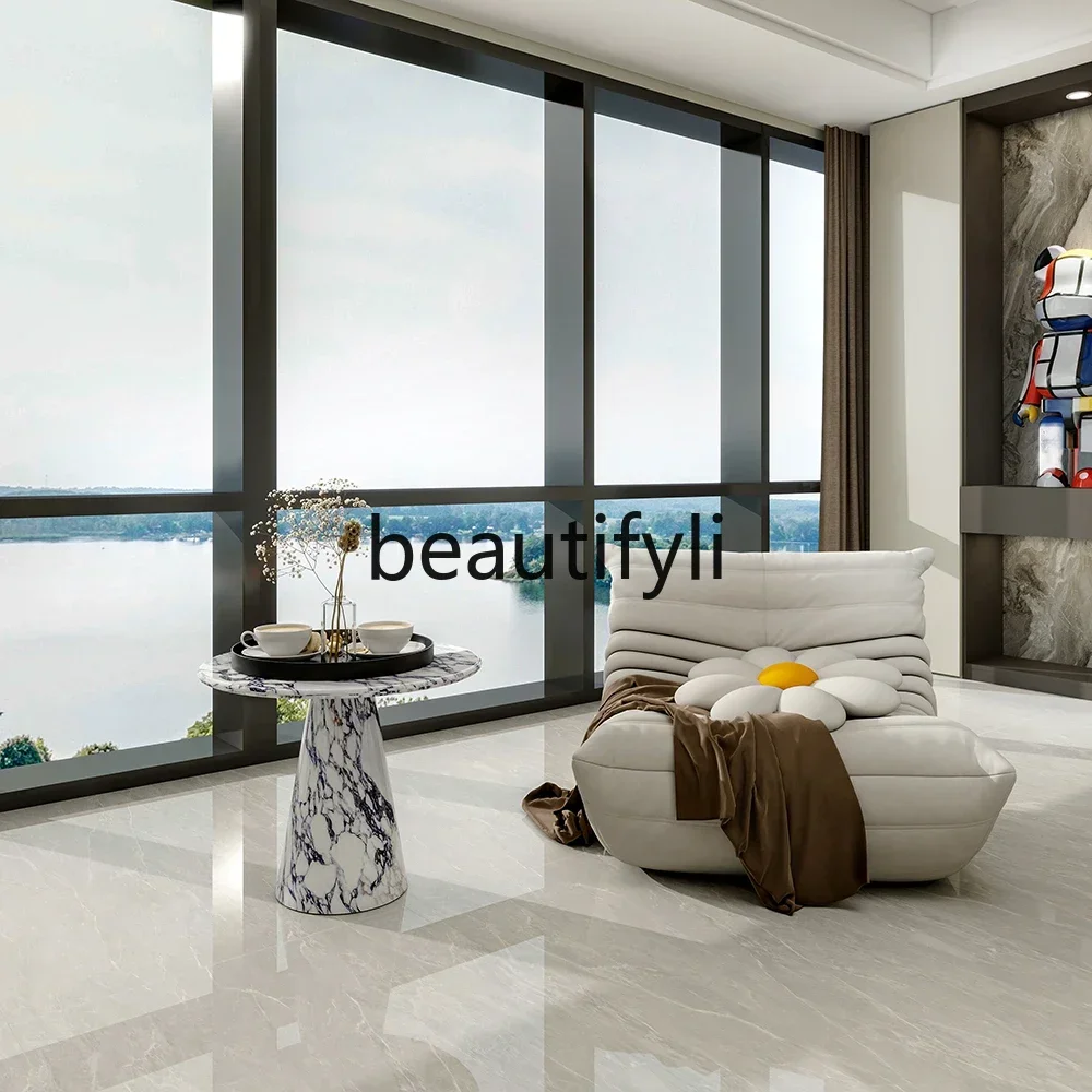 

DD45 Marble edge table natural balcony sofa small dining table round coffee table creativity