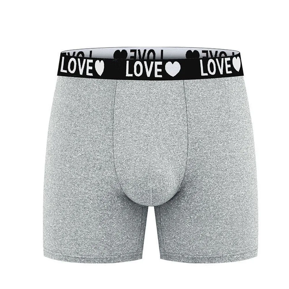 1pc Mens U Bulge Pouch Boxer Sports Fitness Soft Breathable Underwear Daily Panties Mid Waist Long Leg Trunks Running Shorts