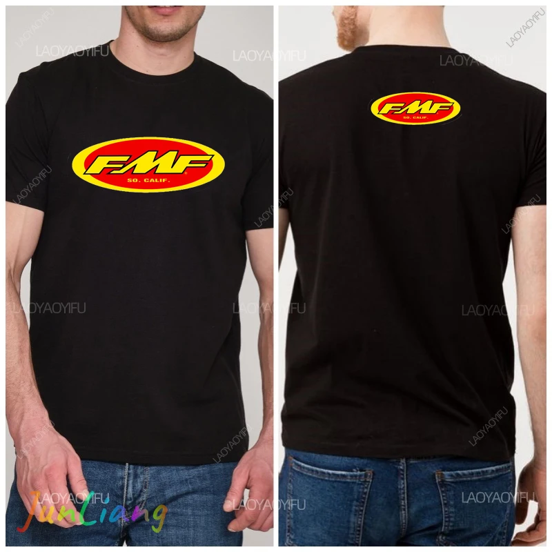 FMF Racing-Camiseta de Motocross para hombre, Top 100% de algodón, ropa de calle con gráfico Y2k, regalo para novio