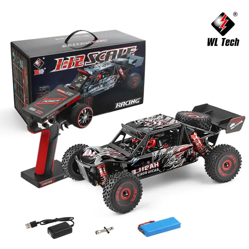 WLtoys 124016 V8 V2 1:12 4WD RC Racing Car High-Speed Brushless Motor Off-Road One Hand Remote Control Drift Climbing Kids Toys