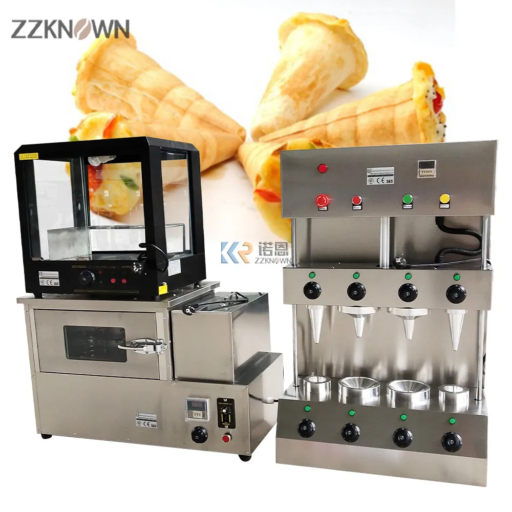 Pizza Cone Machine Pizza Making Machine Automatic Roti Maker Machine Food Automation Production Line Dough Sheeter Production